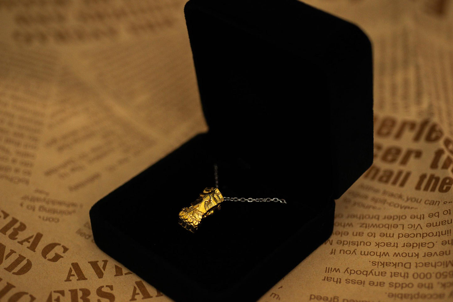 S925 Gold Plated Power Fist Pendant Necklace – Fantasy Gift for Him, Sterling Silver Armor Fist Jewelry, Handcrafted Gamer Pendant