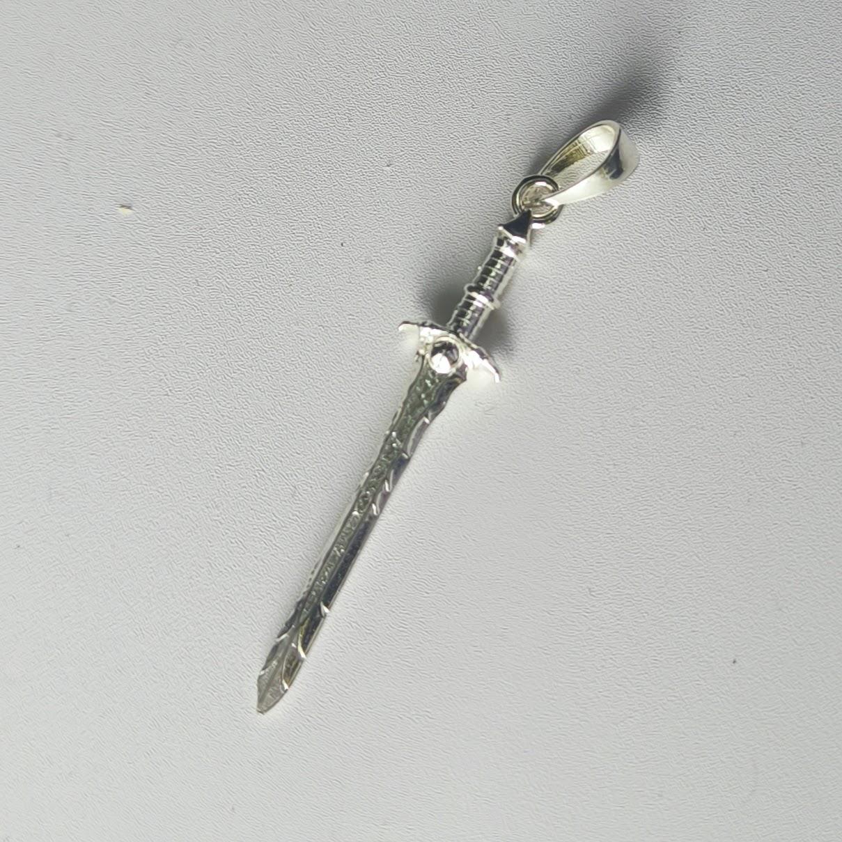 Spawn Sword Pendant: 24K Gold Plated Brass, Mortal Kombat Inspired