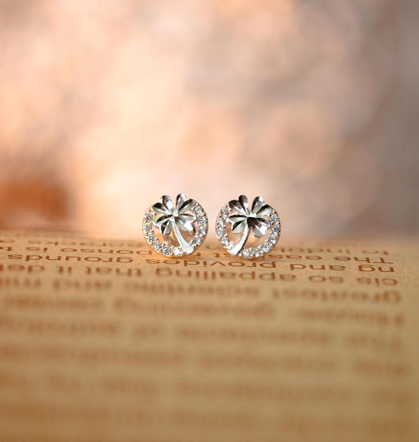 Sterling Silver CZ Flower Stud Earrings: Elegant Floral Jewelry