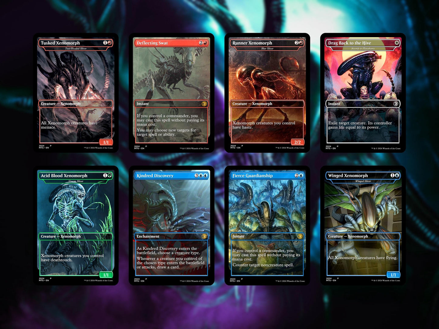 Alien Xenomorph MTG Commander Deck: Custom Proxy Cards