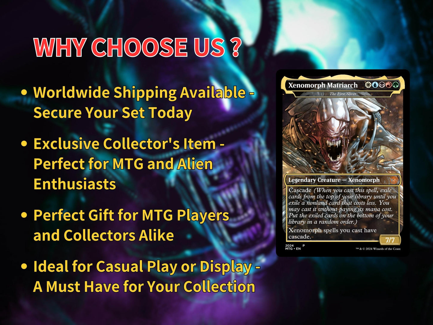 Alien Xenomorph MTG Commander Deck: Custom Proxy Cards