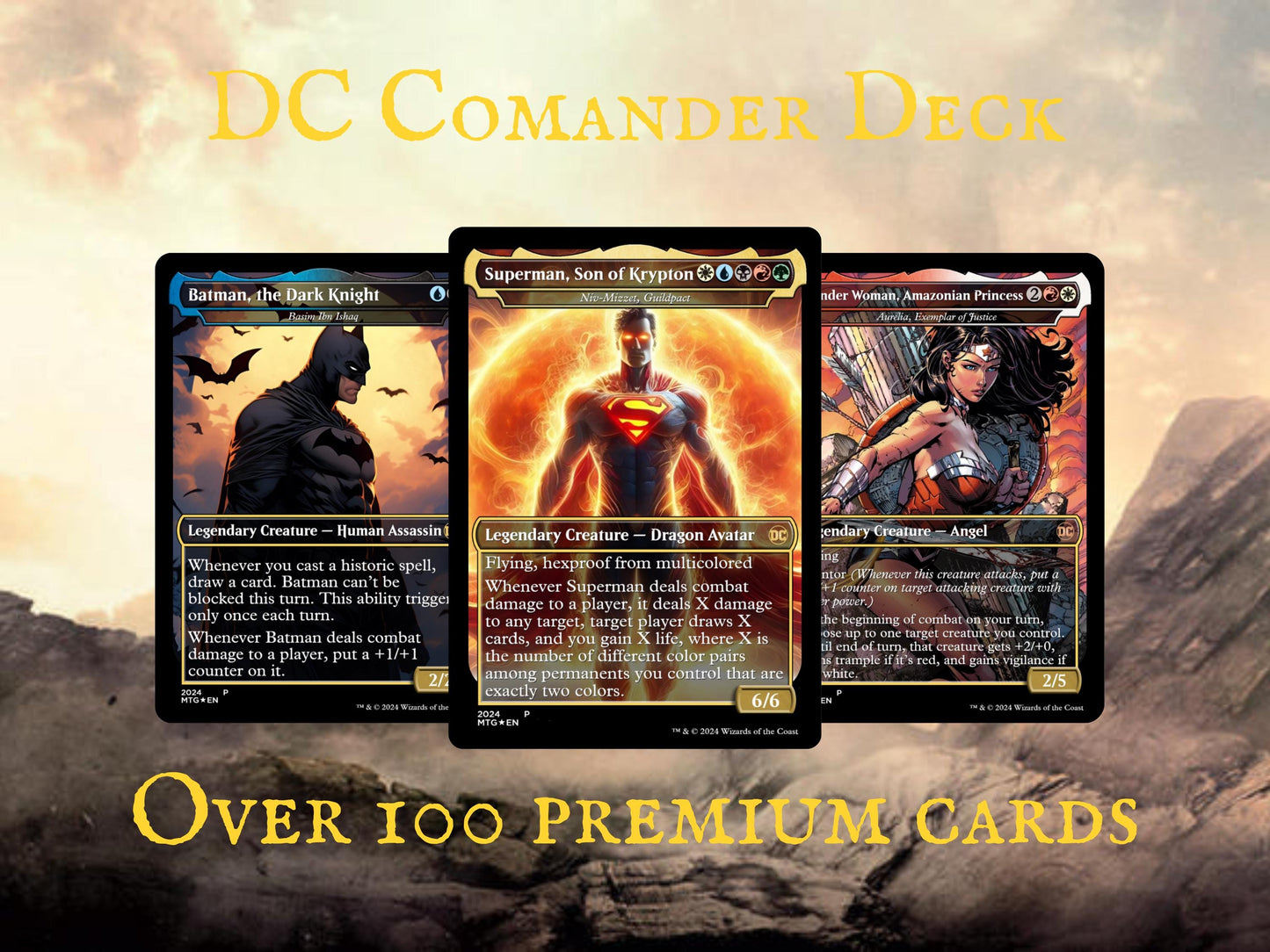DC Commander Deck • Superman • Forge a New Legacy in the MTG Multiverse! • Custom MTG Cards • Premium Proxy Cards • Complete EDh Deck • Mtg