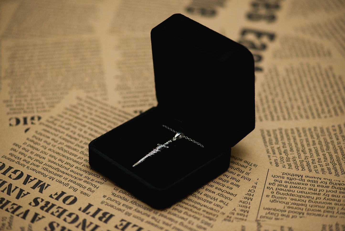 Helphen’s Steeple Silver Pendant, Handmade S925 Sterling Sword Necklace, Ghostflame Greatsword Jewelry for Gamer, RPG Fantasy Gift for Him