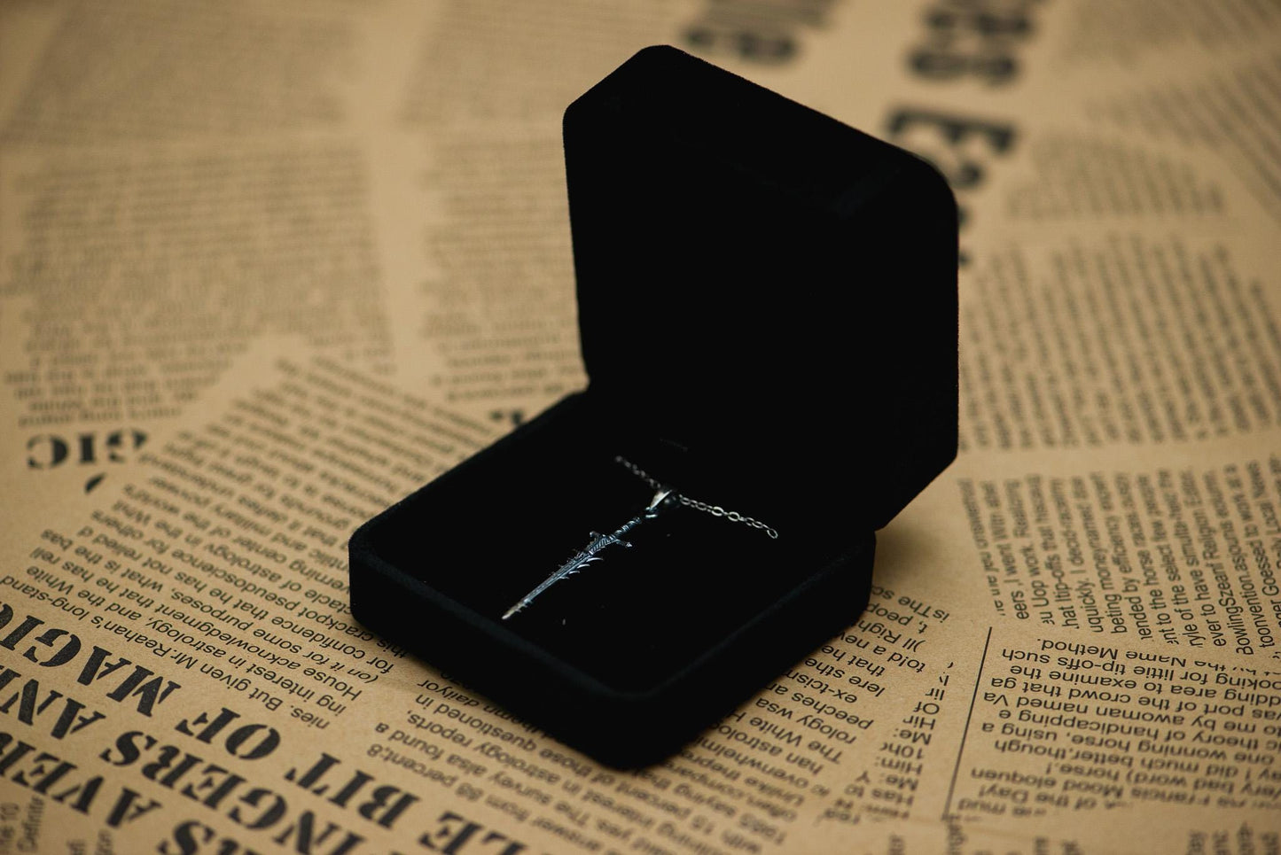 Helphen’s Steeple Dark Silver Pendant, Oxidized S925 Sword Necklace, Fantasy Gamer Jewelry, RPG Ghostflame Greatsword Gift for Men