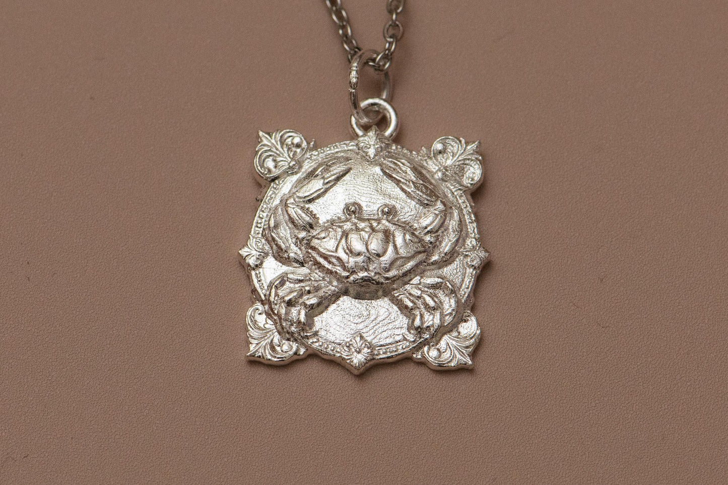 18K Gold Plated Cancer Zodiac Pendant: Sterling Silver Astrology Necklace