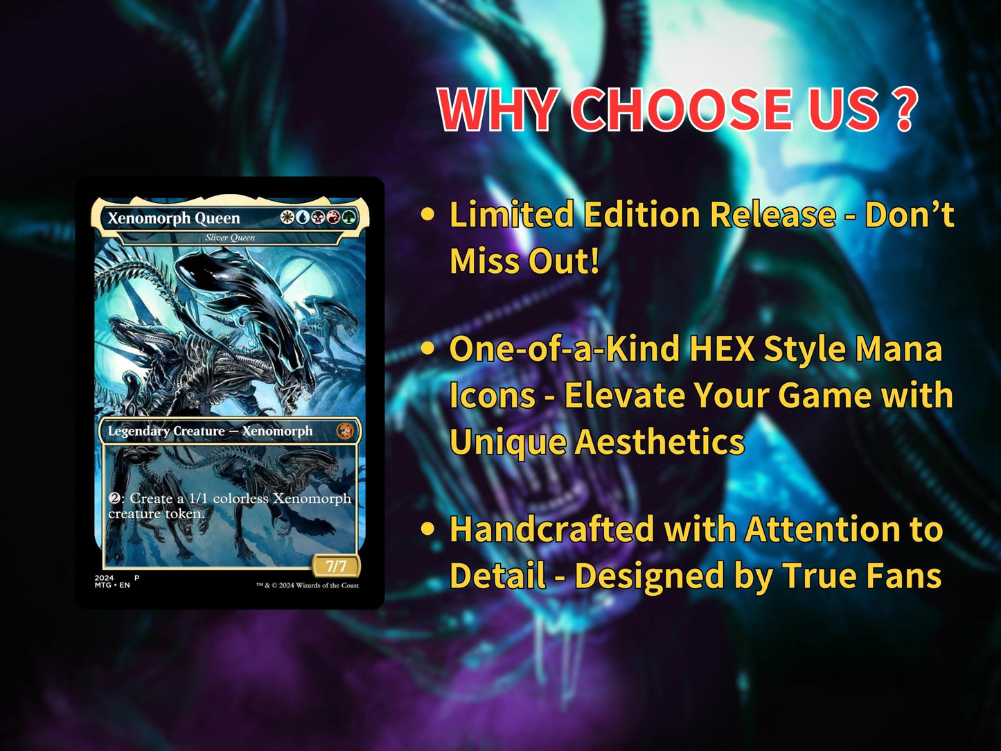 Alien Xenomorph MTG Commander Deck: Custom Proxy Cards