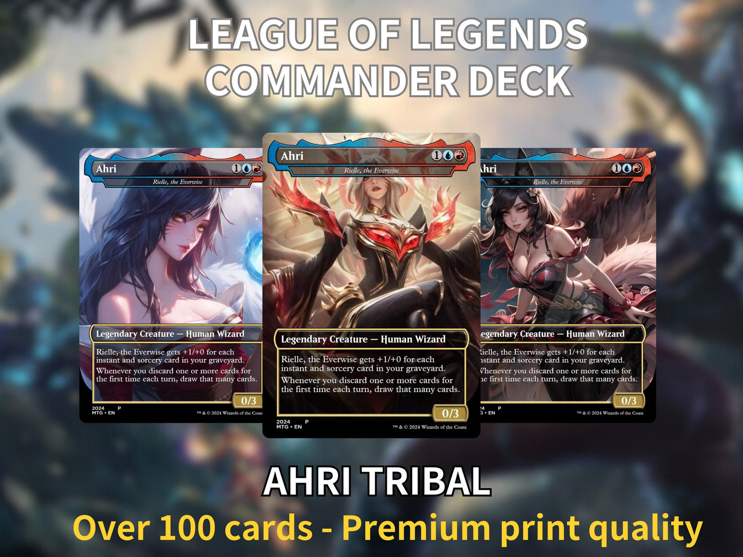 Ahri League of Legends Commander Deck: Custom Proxy MTG Cards