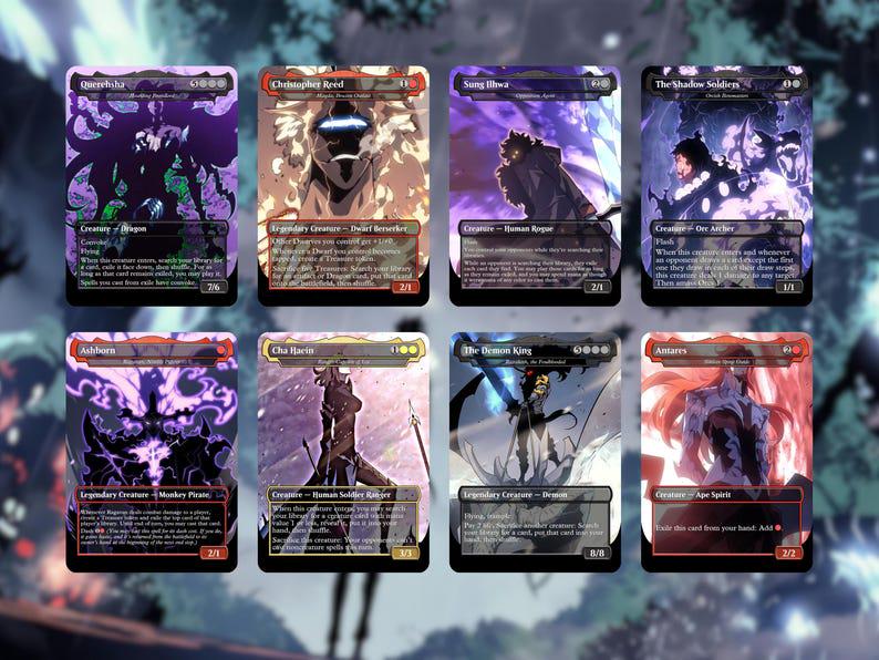 Solo Leveling Jinwoo Sung MTG Proxy Commander Deck