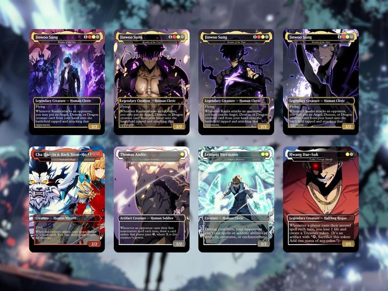 Solo Leveling Jinwoo Sung MTG Proxy Commander Deck