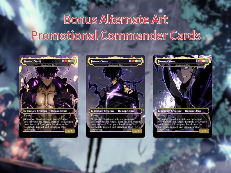 Solo Leveling Jinwoo Sung MTG Proxy Commander Deck