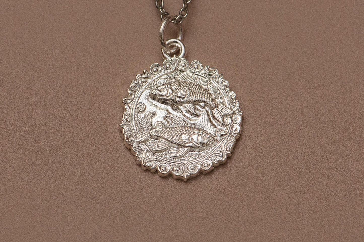 18K Gold Plated Pisces Zodiac Pendant: Sterling Silver Astrology Necklace