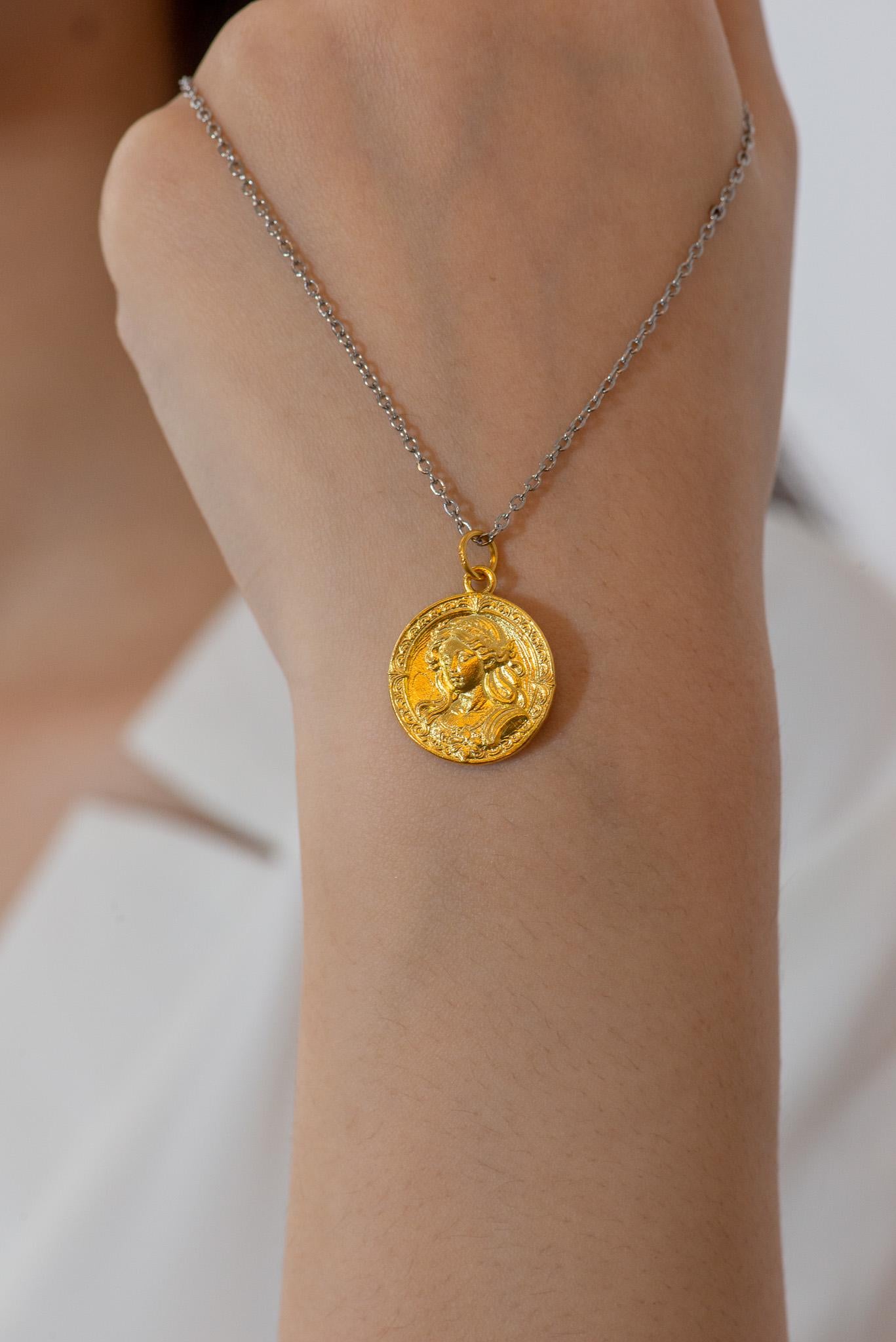Virgo Zodiac Necklace: 18K Gold Plated Sterling Silver Charm