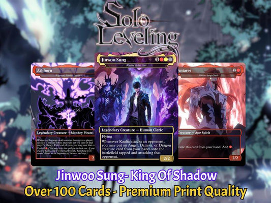 Solo Leveling Jinwoo Sung MTG Proxy Commander Deck