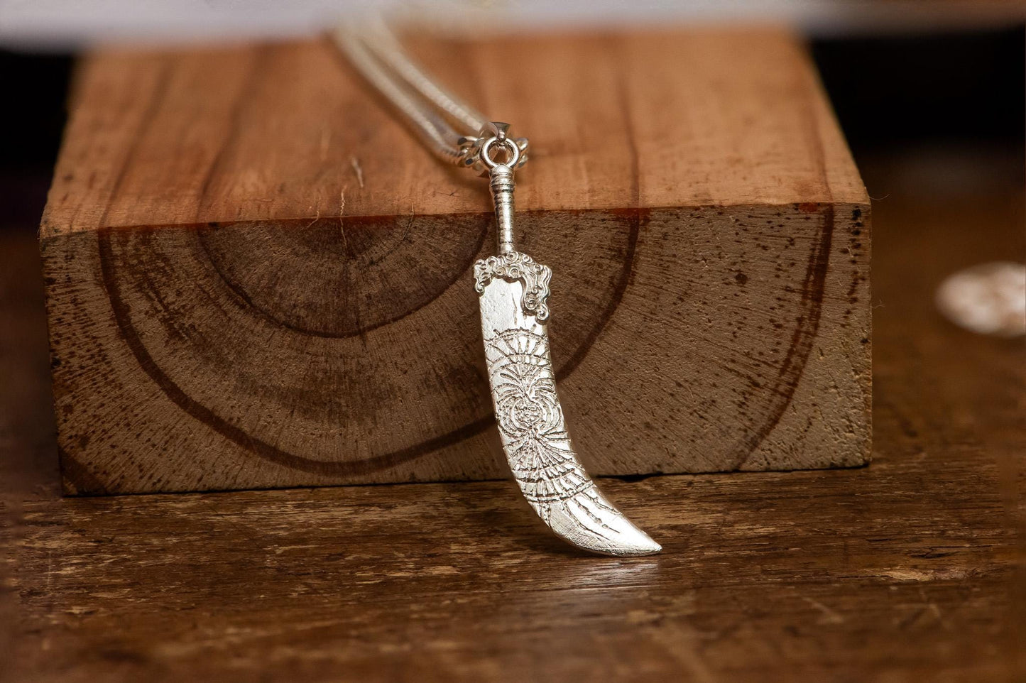 Starscourge Greatsword Oxidized Silver Necklace S925 Sterling Dark Style Jewelry, RPG Gamer Gift, Handcrafted Pendant