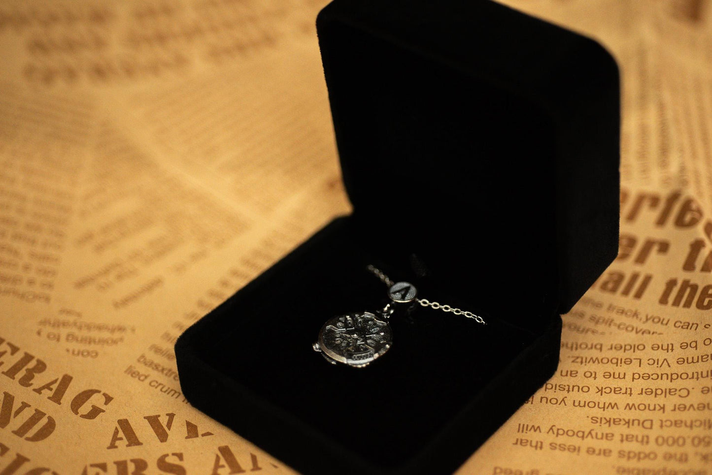 Time Relic Pendant S925 Sterling Silver Oxidized Necklace, Antique Style Stopwatch Jewelry for Men and Women