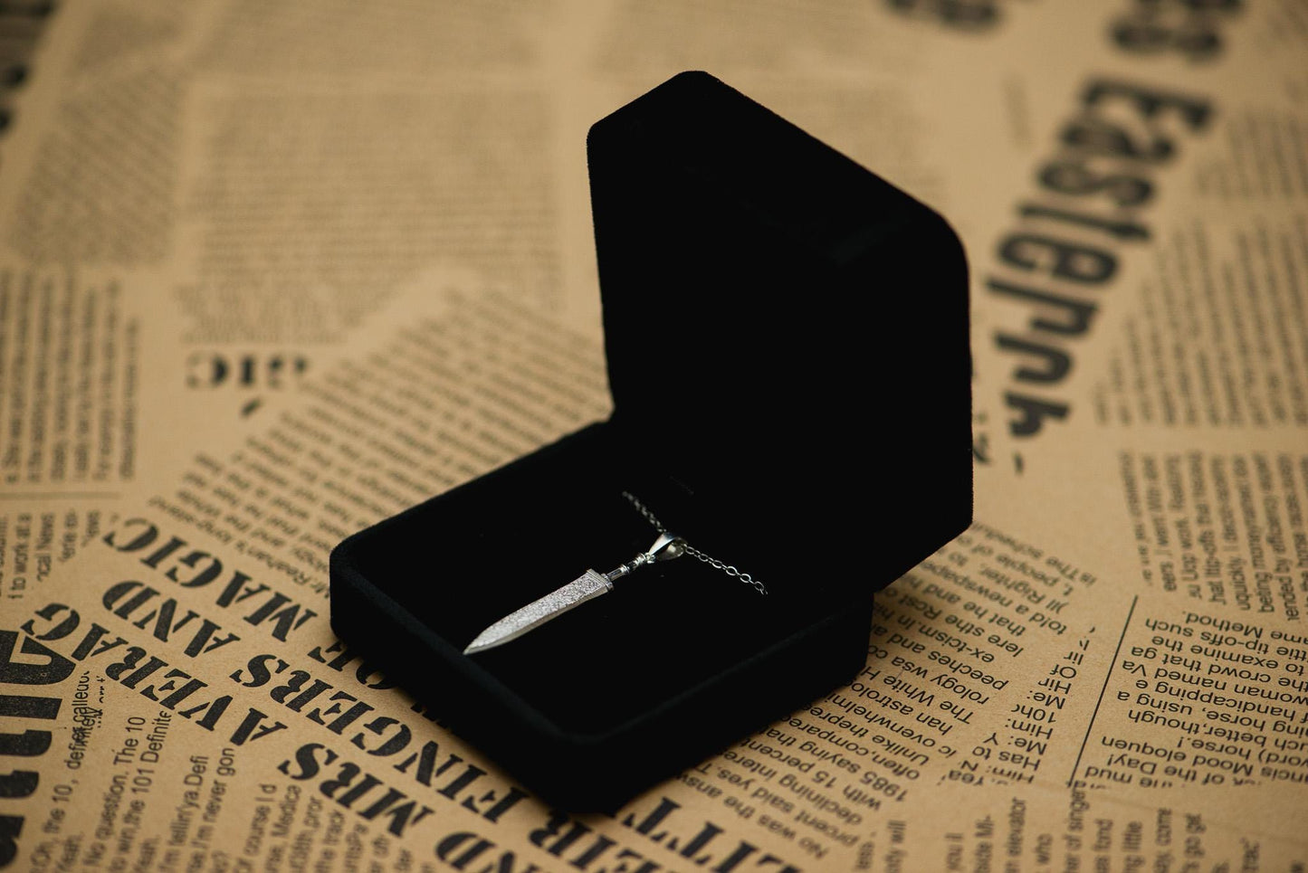 Gold Plated S925 Sterling Silver Sword Pendant Necklace – Polished Blade Design, RPG Inspired Jewelry, Fantasy Gift for Gamer