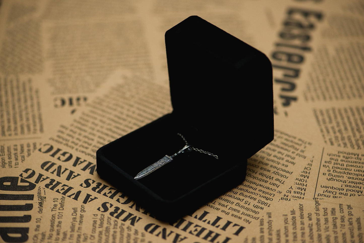 Gold Plated S925 Sterling Silver Sword Pendant Necklace – Polished Blade Design, RPG Inspired Jewelry, Fantasy Gift for Gamer