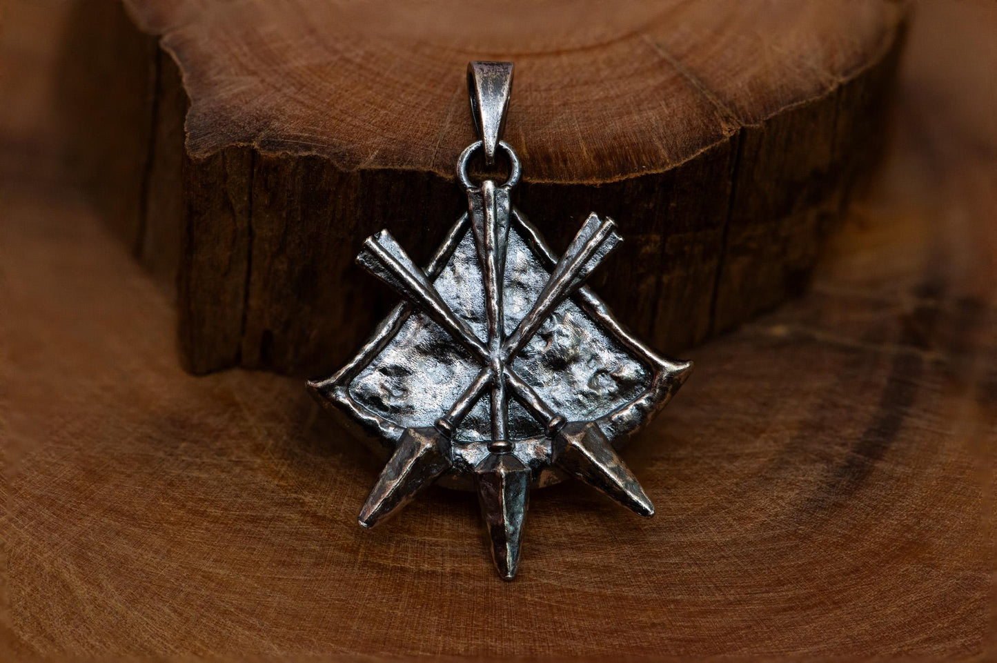 Dark Silver Arrow’s Sting Pendant Necklace S925, Oxidized RPG Jewelry for Men, Fantasy Game Talisman Handmade Gift, Elden Inspired Pendant