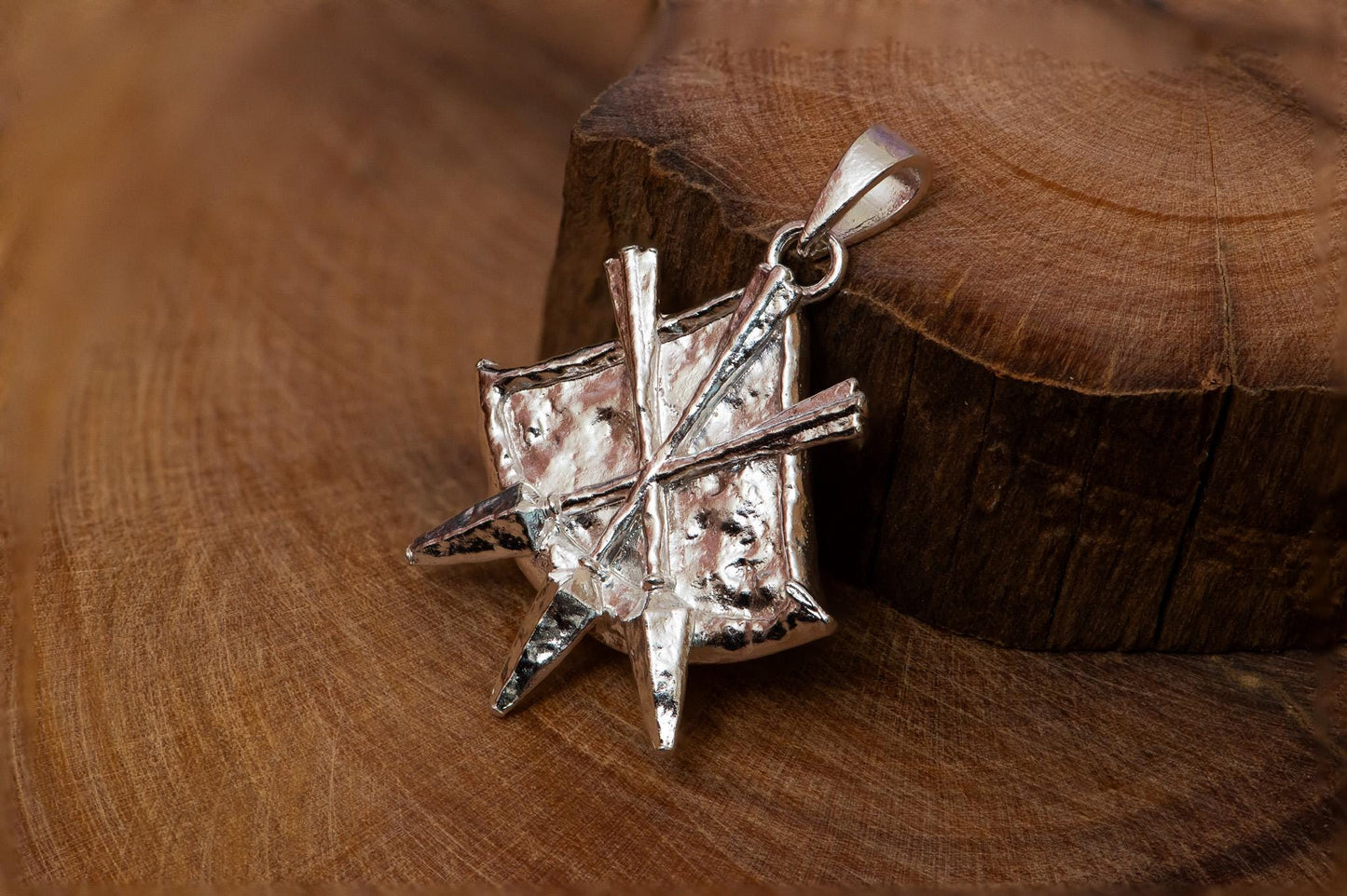 Dark Silver Arrow’s Sting Pendant Necklace S925, Oxidized RPG Jewelry for Men, Fantasy Game Talisman Handmade Gift, Elden Inspired Pendant