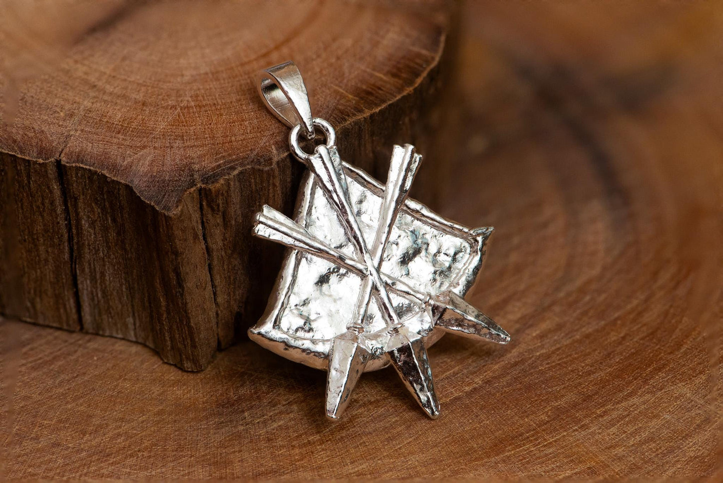 Dark Silver Arrow’s Sting Pendant Necklace S925, Oxidized RPG Jewelry for Men, Fantasy Game Talisman Handmade Gift, Elden Inspired Pendant