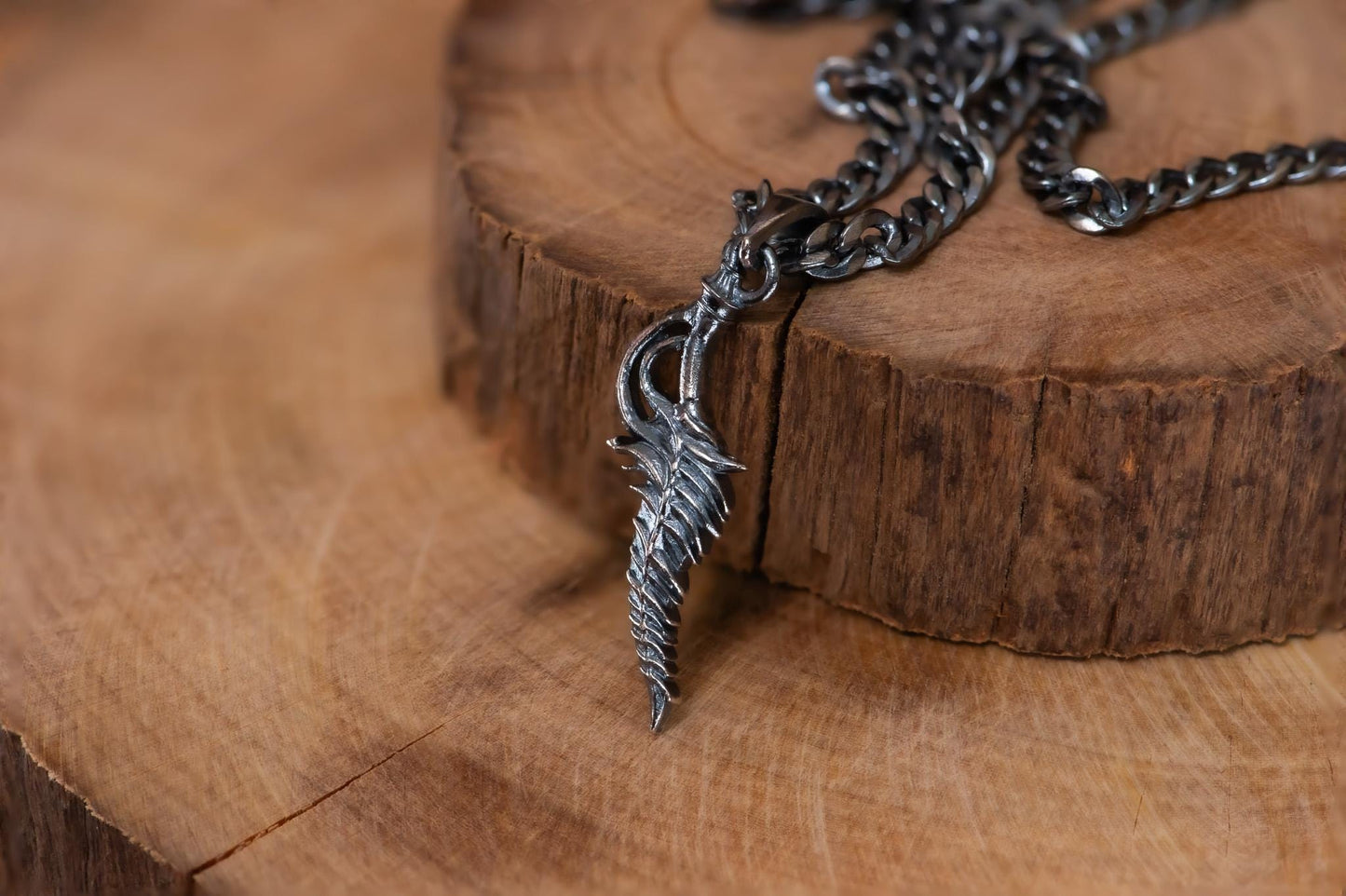 Reduvia Dagger Pendant Oxidized S925 Dark Silver Necklace for Men, Gothic Knife Jewelry, Handmade RPG Accessory Gift for Gamer