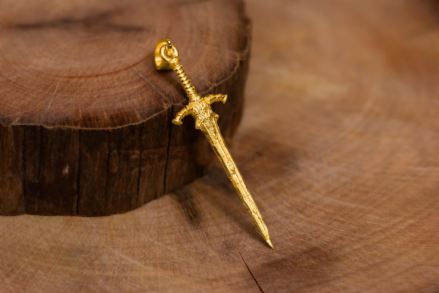 Silver Great Blade Pendant S925 Sterling Sword Necklace Handmade Jewelry for Men, Fantasy Talisman Gift for Gamer Fan