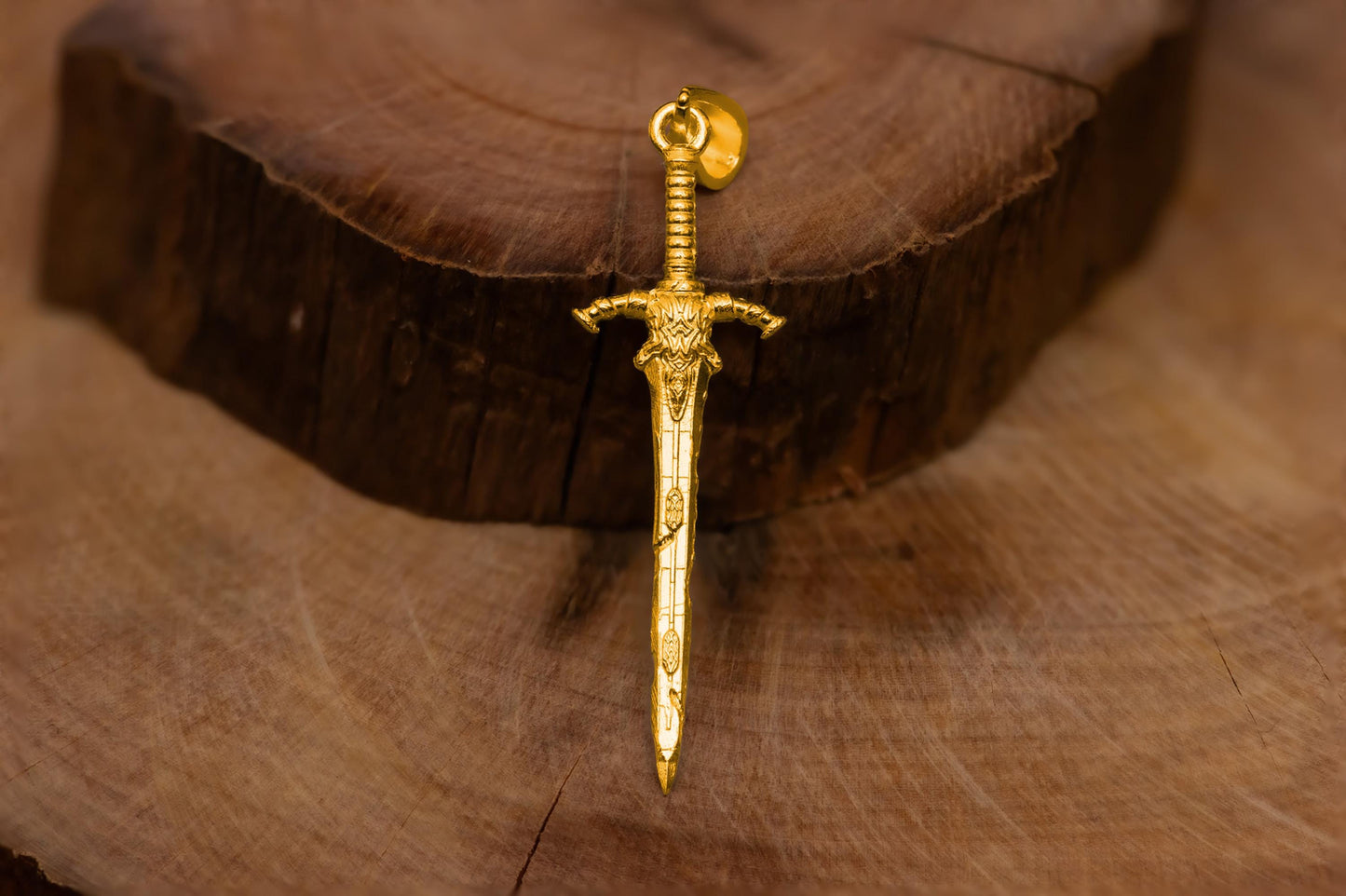 Dark Silver Great Blade Pendant S925 Sterling Sword Necklace Oxidized Finish, Gothic Jewelry for Him, RPG Gamer Gift