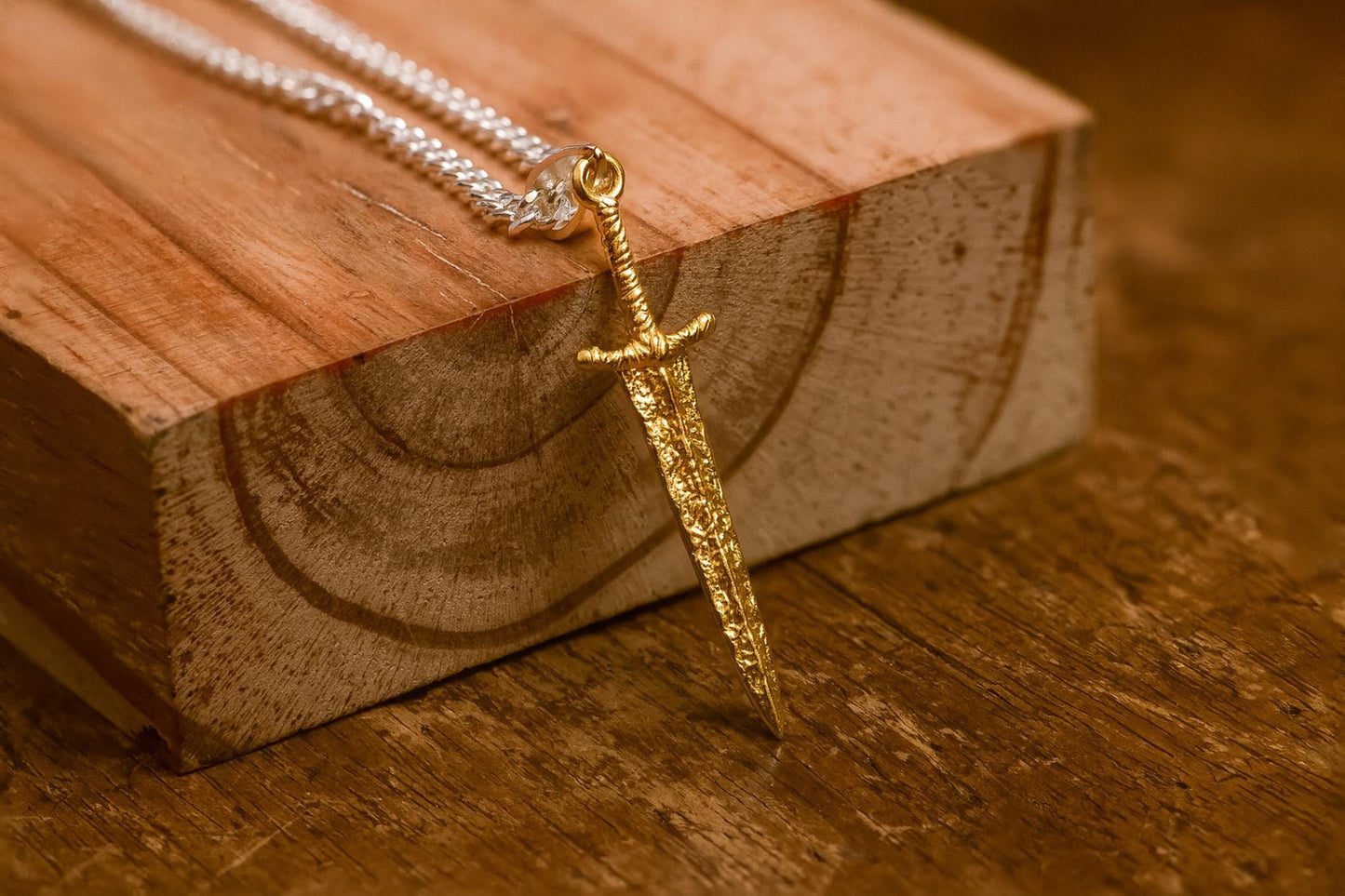 Oxidized Dark Silver Greatsword Necklace S925, Gothic RPG Jewelry for Men, Handmade Fantasy Sword Pendant, Gift for Gamer, Silver Chain