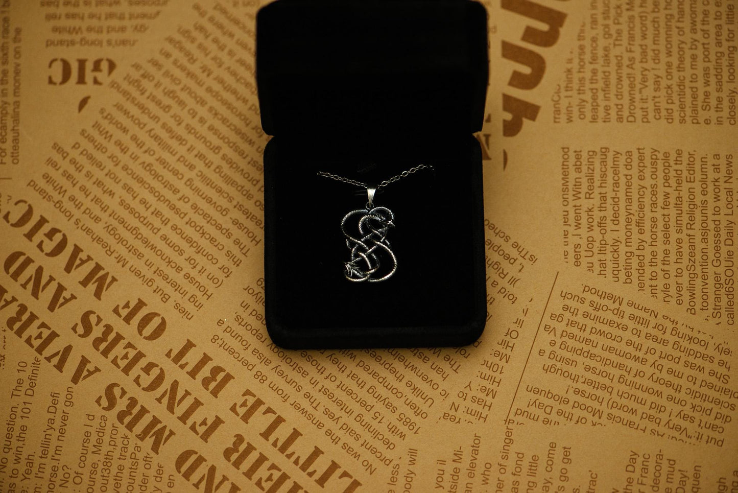 Loki Serpent Symbol Pendant S925 Silver Necklace, Handmade Nordic Snake Jewelry, Viking Style Pendant for Men, Gift for Him