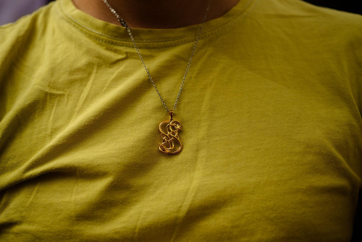 Loki Serpent Jörmungandr Symbol Pendant - Dark Silver Viking Amulet, Norse Mythology Jewelry for Men & Women