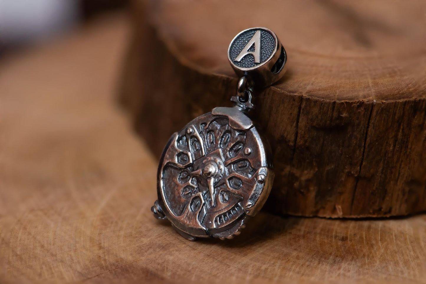 Time Relic Pendant S925 Sterling Silver Gold Plated Necklace, Vintage Stopwatch Jewelry Gift for Cosplay Fans