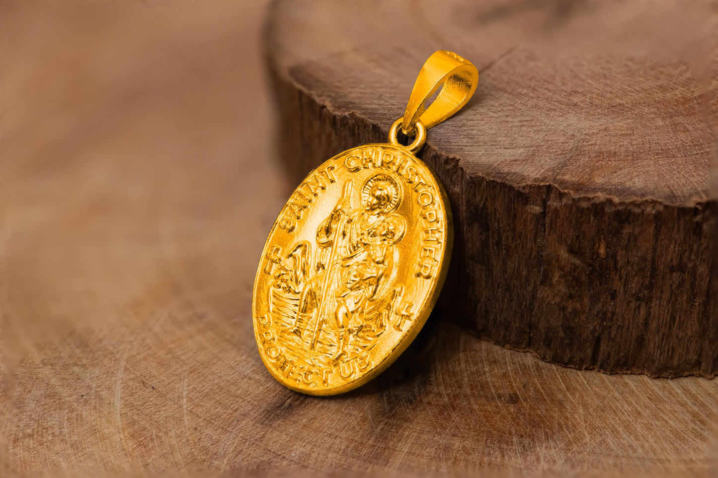 Oxidized St. Christopher Medal Necklace S925 Sterling Silver, Handmade Saint Amulet Jewelry for Travelers Protection