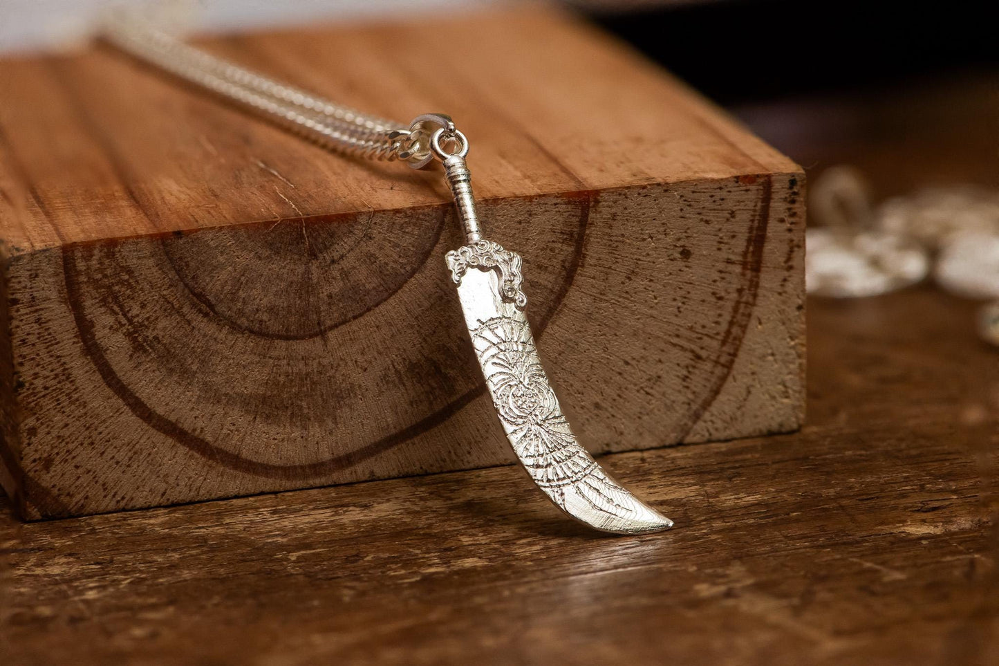 Starscourge Greatsword Pendant Silver Necklace S925 Sterling Handmade Jewelry for Men, Gamer Gift, Fantasy RPG Inspired