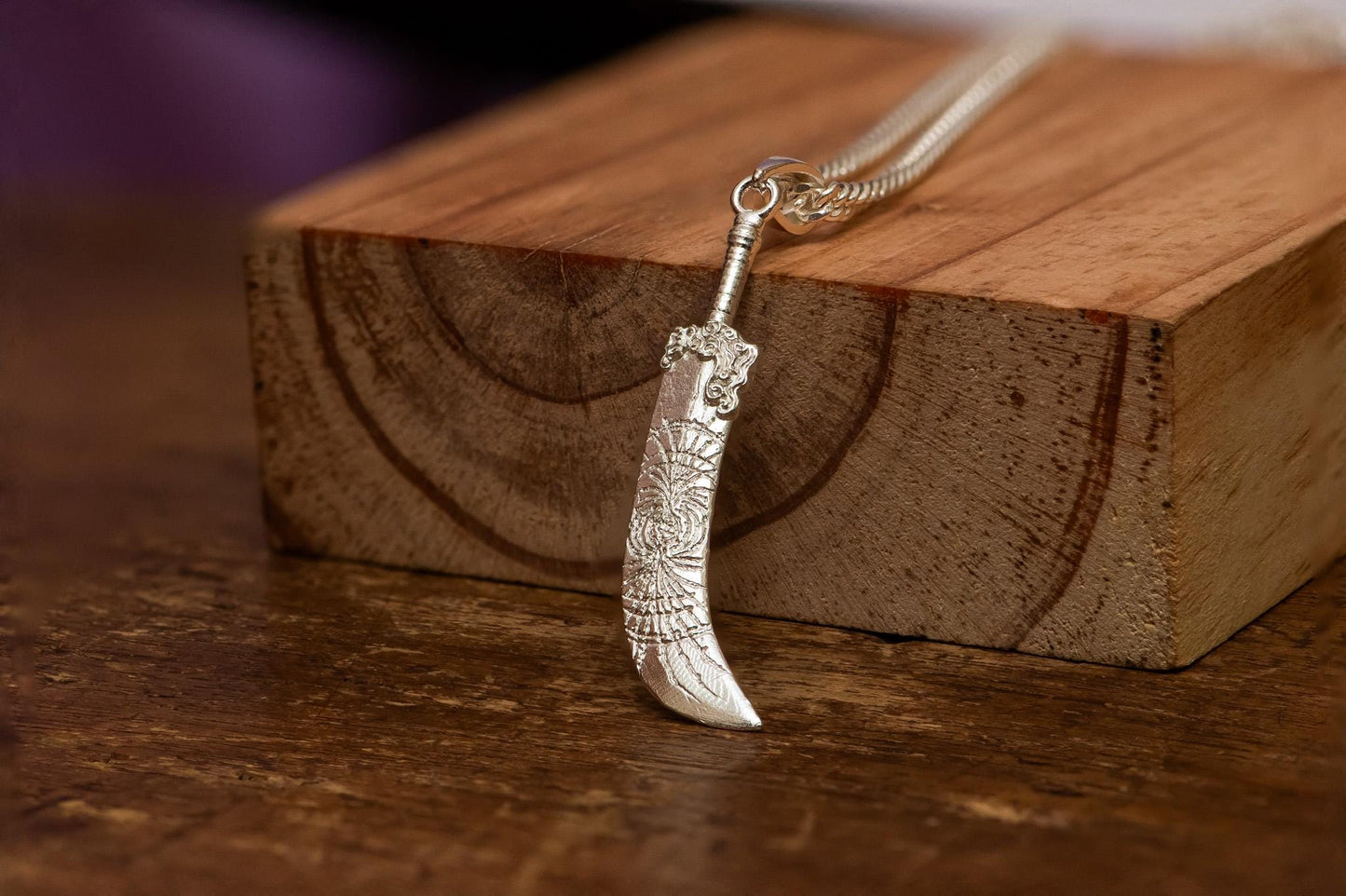 Starscourge Greatsword Oxidized Silver Necklace S925 Sterling Dark Style Jewelry, RPG Gamer Gift, Handcrafted Pendant