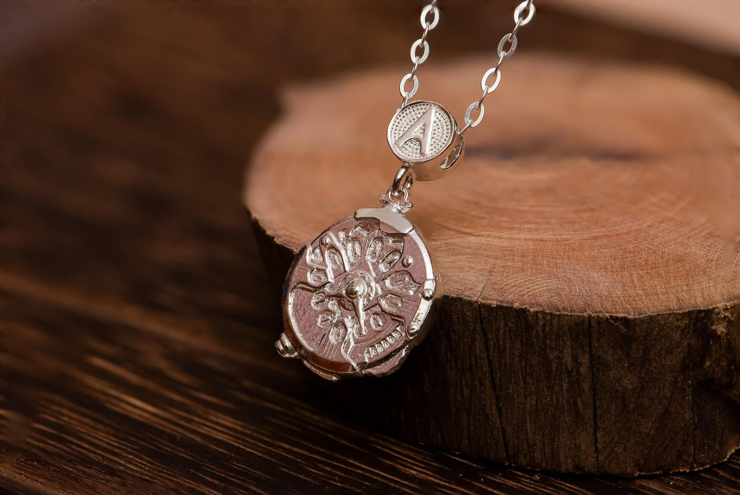 Time Relic Pendant S925 Sterling Silver Oxidized Necklace, Antique Style Stopwatch Jewelry for Men and Women