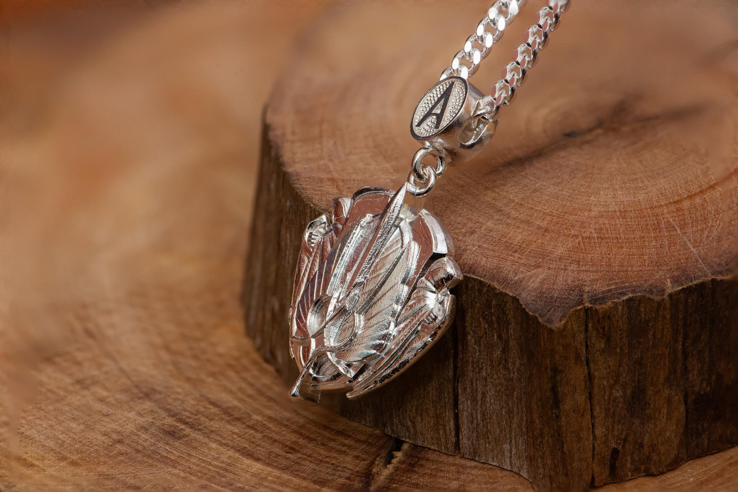 Silver Crest Blade Pendant Necklace S925 Sterling Handmade Jewelry, Fantasy Shield Symbol Necklace, Gift for Gamer