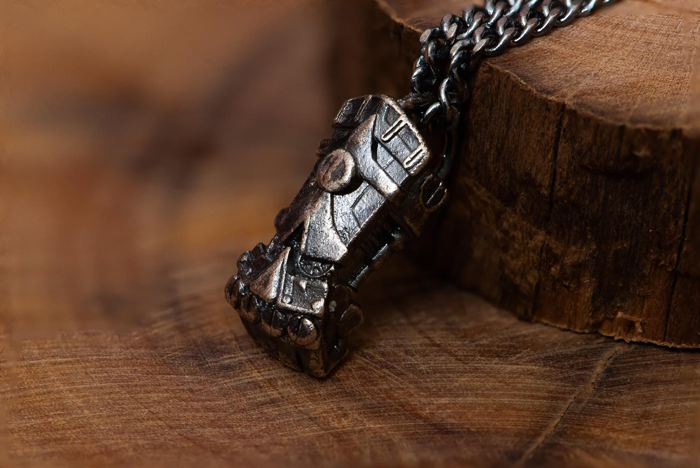 S925 Dark Silver Oxidized Power Fist Pendant – Fantasy RPG Jewelry for Men, Handmade Sterling Silver Necklace, Warrior Style Gift