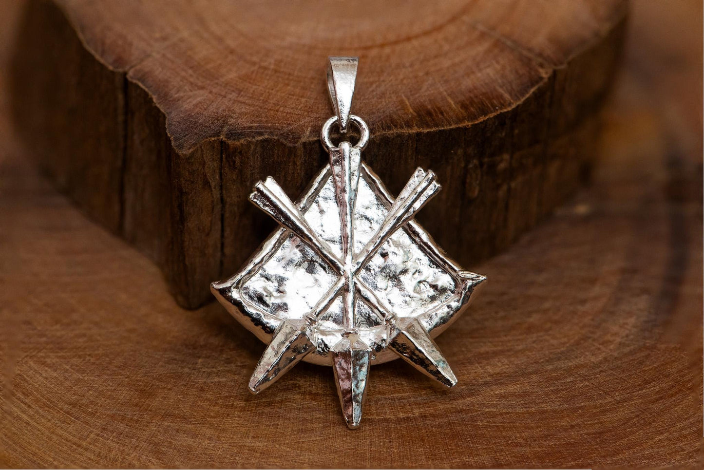 Dark Silver Arrow’s Sting Pendant Necklace S925, Oxidized RPG Jewelry for Men, Fantasy Game Talisman Handmade Gift, Elden Inspired Pendant