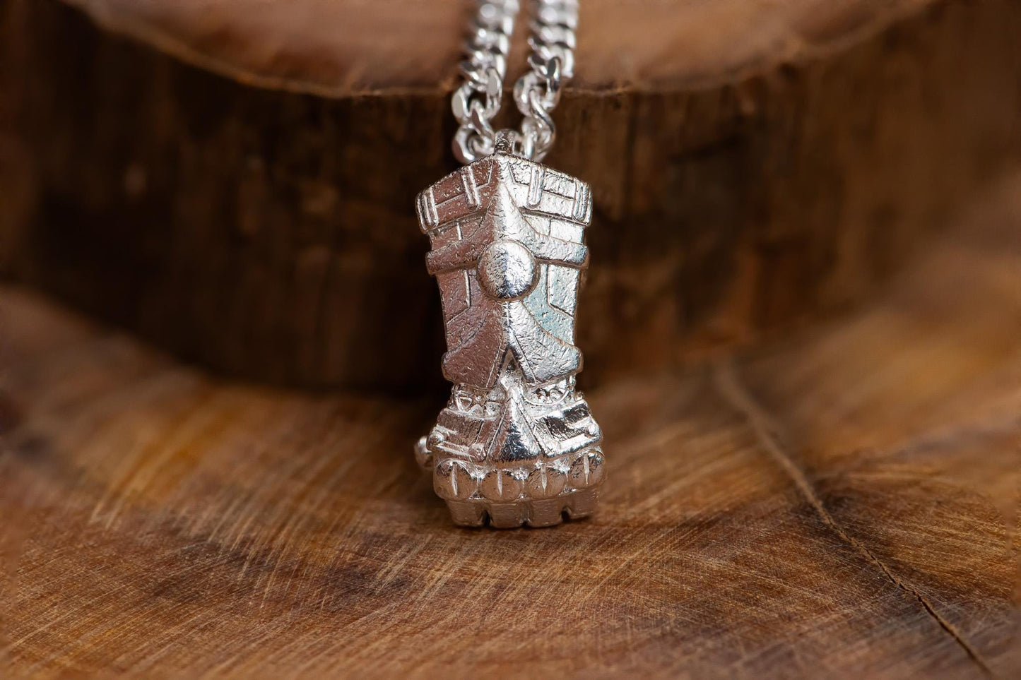 S925 Silver Gauntlet Pendant Necklace for Men – Fantasy Jewelry Gift, Armor Fist Charm, Handmade Sterling Silver Chain