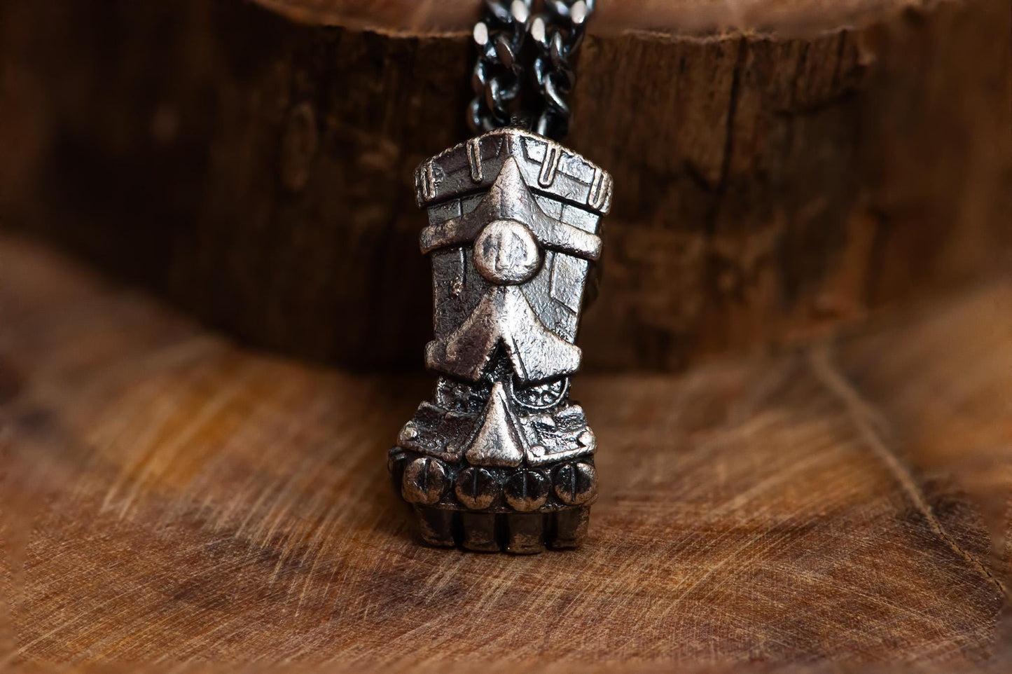 S925 Silver Gauntlet Pendant Necklace for Men – Fantasy Jewelry Gift, Armor Fist Charm, Handmade Sterling Silver Chain